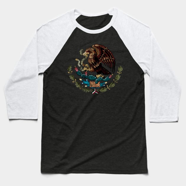 Mexico Escudo Baseball T-Shirt by JayD World